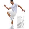 imageCOOFANDY Mens Gym Workout Shorts 7 Inch Stretch Athletic Shorts Lightweight Running Training Short Pants with PocketsWhite 1 Pack of 1
