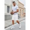 imageCOOFANDY Mens Gym Workout Shorts 7 Inch Stretch Athletic Shorts Lightweight Running Training Short Pants with PocketsWhite 1 Pack of 1