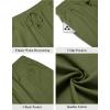 imageCOOFANDY Mens Linen Shorts Casual Summer Beach Shorts Elastic Waist Drawstring Vacation Shorts with PocketsArmy Green