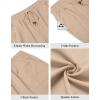 imageCOOFANDY Mens Linen Shorts Casual Summer Beach Shorts Elastic Waist Drawstring Vacation Shorts with PocketsDark Khaki