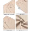 imageCOOFANDY Mens Linen Shorts Casual Summer Beach Shorts Elastic Waist Drawstring Vacation Shorts with PocketsLight Khaki