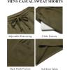 imageCOOFANDY Mens Sweat Shorts 7 Inch Athletic Workout Shorts 2 Pack Casual Lounge Joggers Short Pants with Pockets2 Packblackarmy Green
