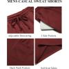 imageCOOFANDY Mens Sweat Shorts 7 Inch Athletic Workout Shorts 2 Pack Casual Lounge Joggers Short Pants with Pockets2 Packblackwine Red