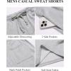imageCOOFANDY Mens Sweat Shorts 7 Inch Athletic Workout Shorts 2 Pack Casual Lounge Joggers Short Pants with Pockets2 Packgreynavy Blue