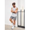 imageCOOFANDY Mens Sweat Shorts 7 Inch Athletic Workout Shorts 2 Pack Casual Lounge Joggers Short Pants with Pockets2 Packheather Greyarmy Green