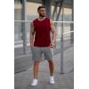 imageCOOFANDY Mens Sweat Shorts 7 Inch Athletic Workout Shorts 2 Pack Casual Lounge Joggers Short Pants with Pockets2 Packheather Greyblack