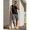 imageCOOFANDY Mens Sweat Shorts 7 Inch Athletic Workout Shorts 2 Pack Casual Lounge Joggers Short Pants with Pockets2 Packheather Greyblack
