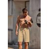 imageCOOFANDY Mens Sweat Shorts 7 Inch Athletic Workout Shorts 2 Pack Casual Lounge Joggers Short Pants with Pockets2 Packkhakiblack