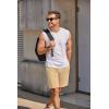 imageCOOFANDY Mens Sweat Shorts 7 Inch Athletic Workout Shorts 2 Pack Casual Lounge Joggers Short Pants with Pockets2 Packkhakiblack