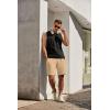 imageCOOFANDY Mens Sweat Shorts 7 Inch Athletic Workout Shorts 2 Pack Casual Lounge Joggers Short Pants with Pockets2 Packkhakiblack