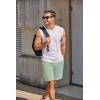 imageCOOFANDY Mens Sweat Shorts 7 Inch Athletic Workout Shorts 2 Pack Casual Lounge Joggers Short Pants with Pockets2 Packminty Greengrey
