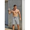 imageCOOFANDY Mens Sweat Shorts 7 Inch Athletic Workout Shorts 2 Pack Casual Lounge Joggers Short Pants with Pockets2 Packminty Greengrey