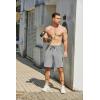 imageCOOFANDY Mens Sweat Shorts 7 Inch Athletic Workout Shorts 2 Pack Casual Lounge Joggers Short Pants with Pockets2 Packminty Greengrey