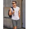imageCOOFANDY Mens Sweat Shorts 7 Inch Athletic Workout Shorts 2 Pack Casual Lounge Joggers Short Pants with Pockets2 Packnavy Bluedark Grey