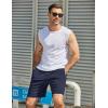 imageCOOFANDY Mens Sweat Shorts 7 Inch Athletic Workout Shorts 2 Pack Casual Lounge Joggers Short Pants with Pockets2 Packnavy Bluedark Grey
