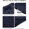 imageCOOFANDY Mens Sweat Shorts 7 Inch Athletic Workout Shorts 2 Pack Casual Lounge Joggers Short Pants with Pockets2 Packnavy Bluedark Grey