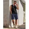 imageCOOFANDY Mens Sweat Shorts 7 Inch Athletic Workout Shorts 2 Pack Casual Lounge Joggers Short Pants with Pockets2 Packnavy Bluedark Grey