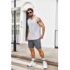 imageCOOFANDY Mens Sweat Shorts 7 Inch Athletic Workout Shorts 2 Pack Casual Lounge Joggers Short Pants with Pockets2 Packnavy Bluedark Grey