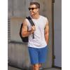 imageCOOFANDY Mens Sweat Shorts 7 Inch Athletic Workout Shorts 2 Pack Casual Lounge Joggers Short Pants with Pockets2 Packroyal Bluewhite