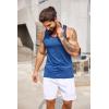 imageCOOFANDY Mens Sweat Shorts 7 Inch Athletic Workout Shorts 2 Pack Casual Lounge Joggers Short Pants with Pockets2 Packroyal Bluewhite