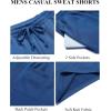 imageCOOFANDY Mens Sweat Shorts 7 Inch Athletic Workout Shorts 2 Pack Casual Lounge Joggers Short Pants with Pockets2 Packroyal Bluewhite