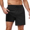 imageCOOFANDY Men Swim Trunk with Compression Liner 2 in 1 Swimwear Bathing Suit Quick Dry Board ShortBlackhollow Out Liner