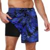 Print Blue Leaves-hollow Out Liner