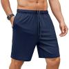 imageCOOFANDY Mens Gym Workout Shorts 7 Inch Stretch Athletic Shorts Lightweight Running Training Short Pants with PocketsNavy Blue 1 Pack of 1