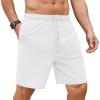 imageCOOFANDY Mens Gym Workout Shorts 7 Inch Stretch Athletic Shorts Lightweight Running Training Short Pants with PocketsWhite 1 Pack of 1