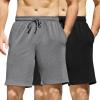 2 Pack:heather Grey+black