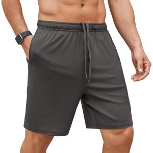 imageCOOFANDY Mens Gym Workout Shorts 7 Inch Stretch Athletic Shorts Lightweight Running Training Short Pants with PocketsDark Grey 1 Pack of 1