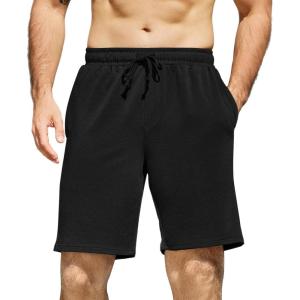 imageCOOFANDY Mens Sweat Shorts 7 Inch Athletic Workout Shorts 2 Pack Casual Lounge Joggers Short Pants with PocketsBlack1 Pack of 1