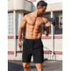 imageCOOFANDY Mens 2 Pack Gym Workout Shorts 7 Inch Athletic Shorts Quick Dry Running Shorts with PocketsBlack