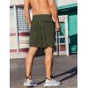 imageCOOFANDY Mens 2 Pack Gym Workout Shorts 7 Inch Athletic Shorts Quick Dry Running Shorts with PocketsBlackArmy Green