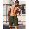 imageCOOFANDY Mens 2 Pack Gym Workout Shorts 7 Inch Athletic Shorts Quick Dry Running Shorts with PocketsBlackArmy Green