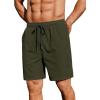 imageCOOFANDY Mens 2 Pack Gym Workout Shorts 7 Inch Athletic Shorts Quick Dry Running Shorts with PocketsBlackArmy Green