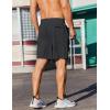 imageCOOFANDY Mens 2 Pack Gym Workout Shorts 7 Inch Athletic Shorts Quick Dry Running Shorts with PocketsBlackDark Grey