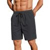 imageCOOFANDY Mens 2 Pack Gym Workout Shorts 7 Inch Athletic Shorts Quick Dry Running Shorts with PocketsBlackDark Grey
