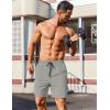 imageCOOFANDY Mens 2 Pack Gym Workout Shorts 7 Inch Athletic Shorts Quick Dry Running Shorts with PocketsBlackLight Grey