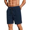 imageCOOFANDY Mens 2 Pack Gym Workout Shorts 7 Inch Athletic Shorts Quick Dry Running Shorts with PocketsBlackNavy Blue