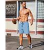 imageCOOFANDY Mens 2 Pack Gym Workout Shorts 7 Inch Athletic Shorts Quick Dry Running Shorts with PocketsDark GreyLight Blue