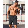 imageCOOFANDY Mens 2 Pack Gym Workout Shorts 7 Inch Athletic Shorts Quick Dry Running Shorts with PocketsDark GreyNavy Blue