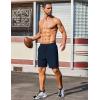 imageCOOFANDY Mens 2 Pack Gym Workout Shorts 7 Inch Athletic Shorts Quick Dry Running Shorts with PocketsDark GreyNavy Blue