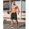 imageCOOFANDY Mens 2 Pack Gym Workout Shorts 7 Inch Athletic Shorts Quick Dry Running Shorts with PocketsLight GreyDark Green