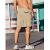 imageCOOFANDY Mens 2 Pack Gym Workout Shorts 7 Inch Athletic Shorts Quick Dry Running Shorts with PocketsLight KhakiLight Grey