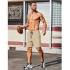 imageCOOFANDY Mens 2 Pack Gym Workout Shorts 7 Inch Athletic Shorts Quick Dry Running Shorts with PocketsLight KhakiLight Grey
