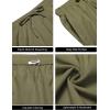 imageCOOFANDY Mens Casual 9 Inch Shorts Summer Beach Linen Shorts Lightweight Drawstring Elastic Waist Shorts with PocketsArmy Green