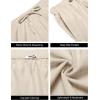 imageCOOFANDY Mens Casual 9 Inch Shorts Summer Beach Linen Shorts Lightweight Drawstring Elastic Waist Shorts with PocketsBeige