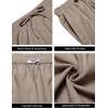 imageCOOFANDY Mens Casual 9 Inch Shorts Summer Beach Linen Shorts Lightweight Drawstring Elastic Waist Shorts with PocketsBrown