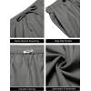 imageCOOFANDY Mens Casual 9 Inch Shorts Summer Beach Linen Shorts Lightweight Drawstring Elastic Waist Shorts with PocketsDeep Grey